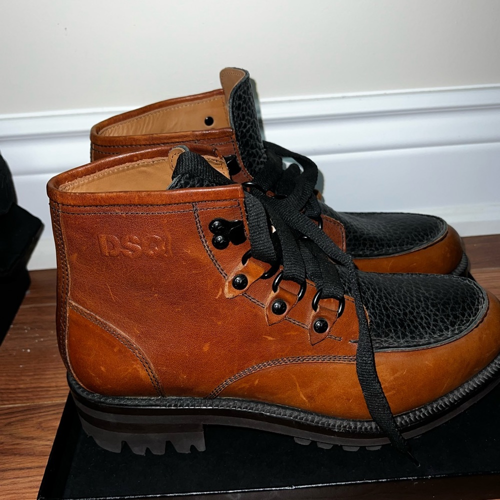 DSQUARED Men's Two-Tone Leather Boots